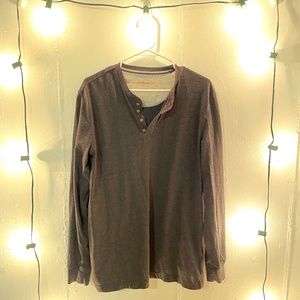 Weatherproof Gray Long Sleeve Shirt - L